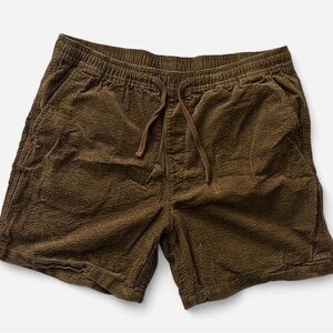 Katin Brown Corduroy Men Shorts, XL